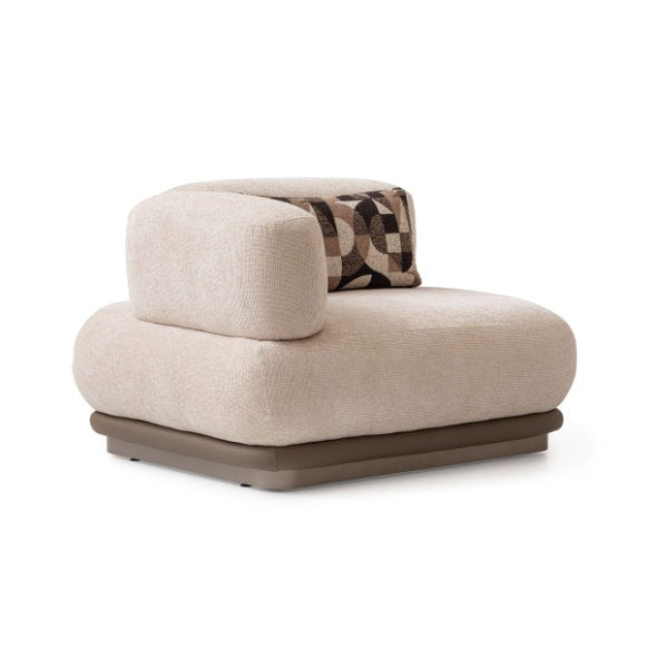 AICO Furniture Bristol Point LAF Chair in Saddle Brown