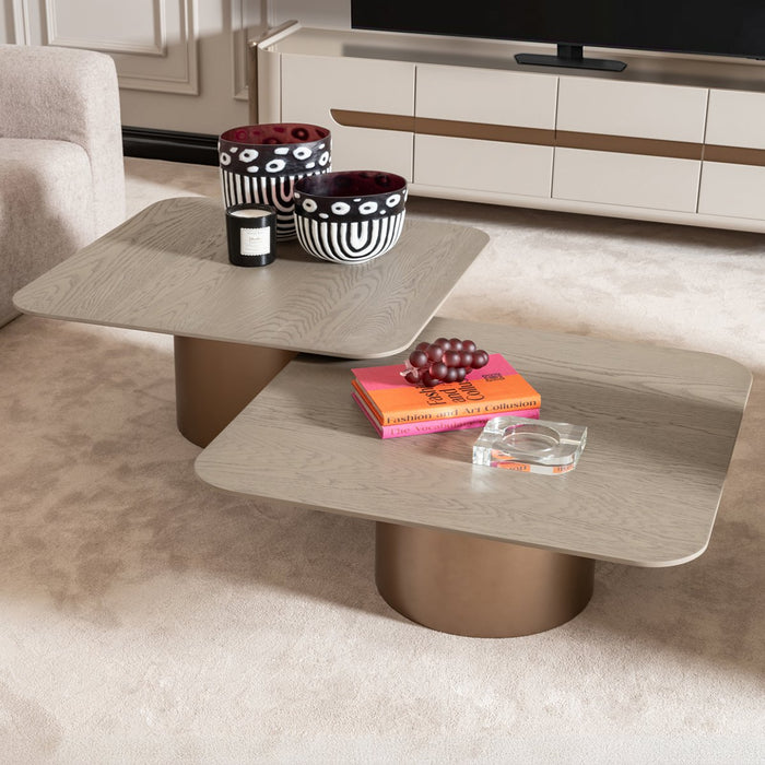 AICO Canberra Tall Cocktail Table in Brown