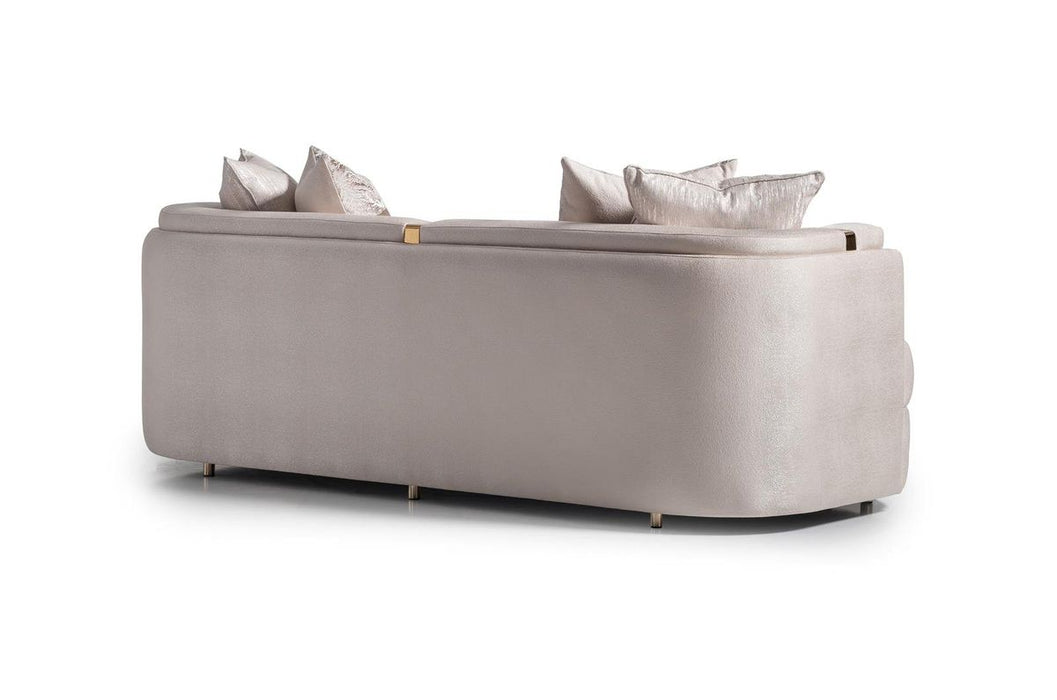 AICO Carmela Sofa Almond in Shimmer Ivory