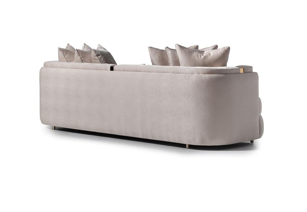 AICO Carmela Mansion Sofa in Shimmer Ivory