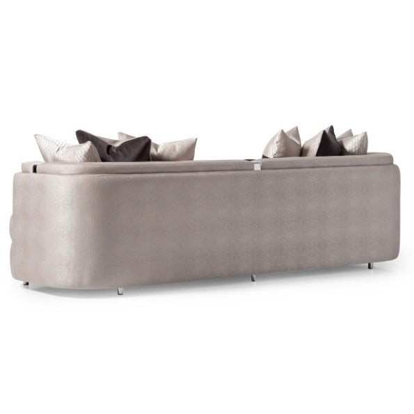 AICO Furniture Carmela Mansion Sofa Zinc in Silver