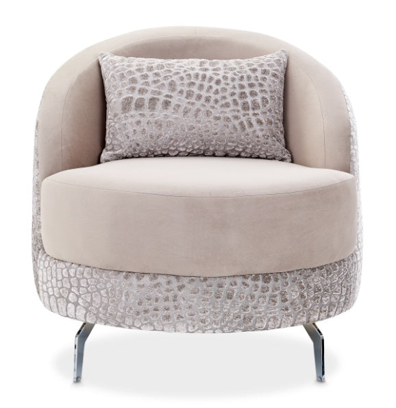 AICO Furniture Dion Chair in Stone/Silver