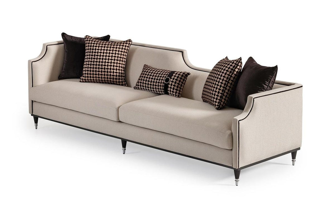 AICO La Francaise Mansion Sofa in Cafe/Black