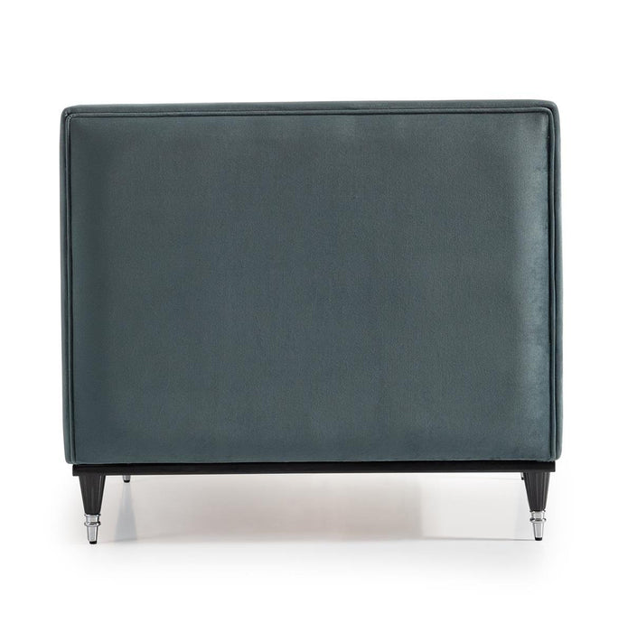 AICO La Francaise Armless Chair in Azure/Black