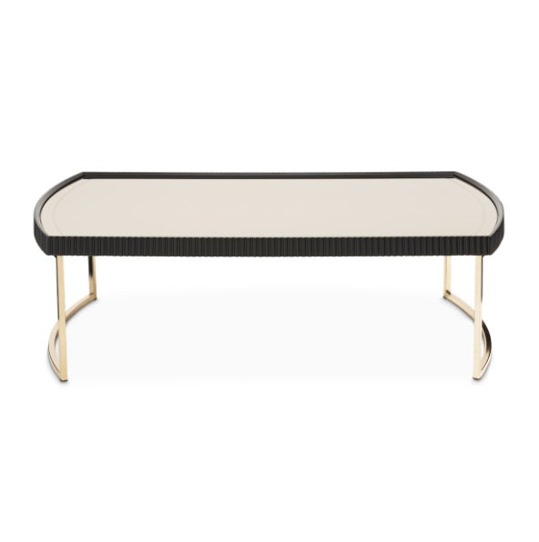 AICO Furniture Lisbon Cocktail Table in Silken Matte Black
