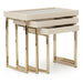 AICO Lisbon Nesting Tables in Silken Matte Cream image