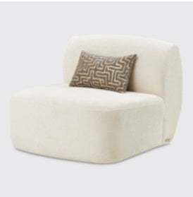 AICO Furniture Le Montreaux Armless Chair in Gardenia image