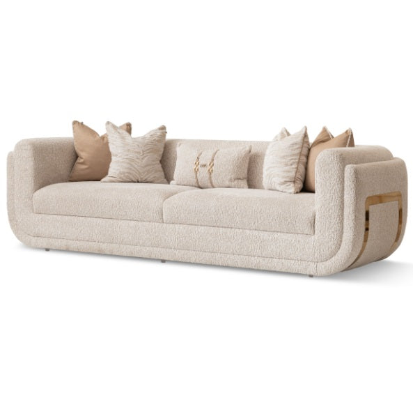 AICO Furniture Savannah Breeze Mansion Sofa Cashmere in Bright Gold image