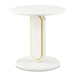 AICO Furniture Sassani End Table in Pearl White/Gold image