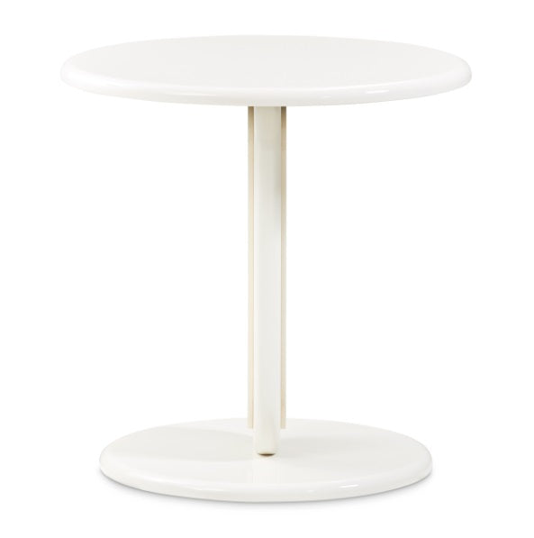 AICO Furniture Sassani End Table in Pearl White/Gold