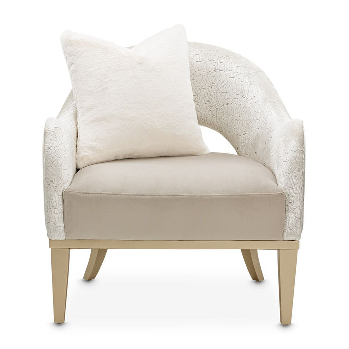 AICO Yvette Accent Chair in Porcini Medium Champagne