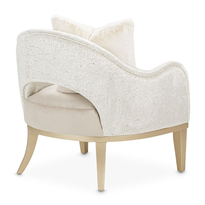 AICO Yvette Accent Chair in Porcini Medium Champagne