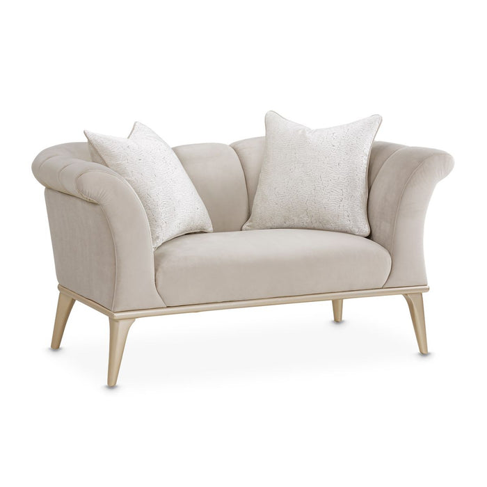 AICO Yvette Chair and A Half in Porcini Medium Champagne image