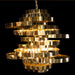 AICO Furniture Lighting Hemispheres 8 Light Chandelier in Gold image