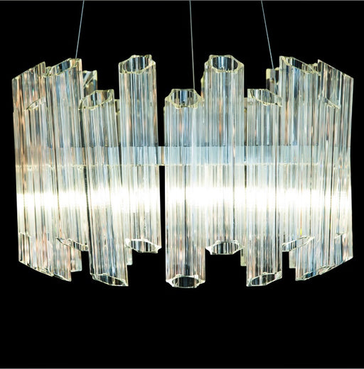 AICO Furniture Lighting Octavious 6 Light Chandelier in Clear image