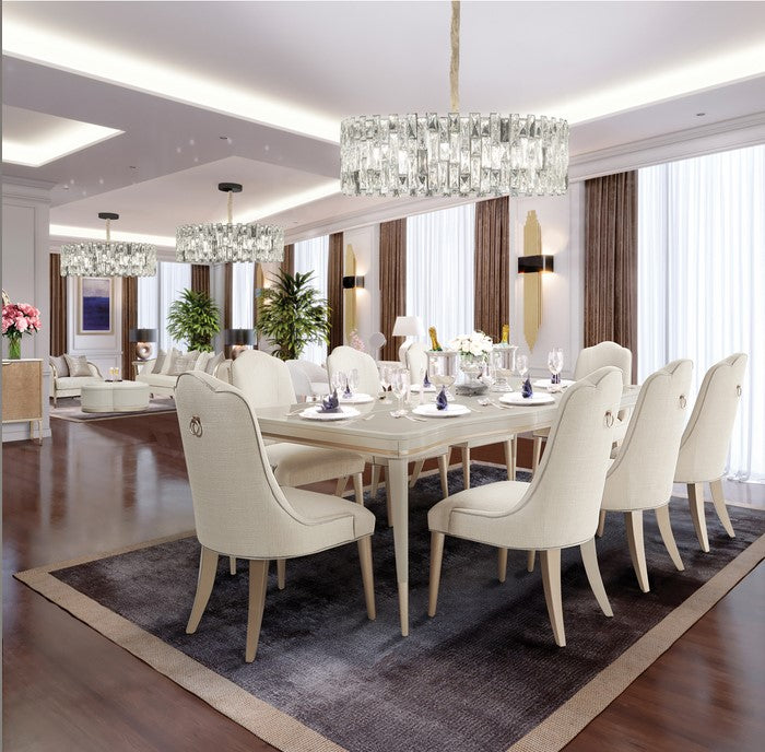 AICO Malibu Crest Side Chair in Chardonnay (Set of 2)