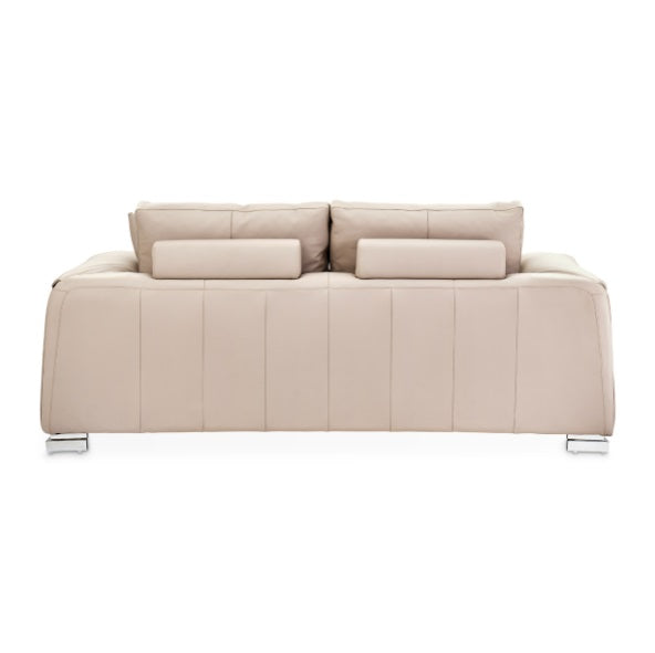 AICO Furniture Mia Bella Bergamo Loveseat in Stainless Steel
