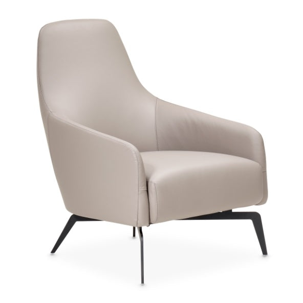 AICO Furniture Mia Bella Bergamo Accent Chair in Stainless Steel