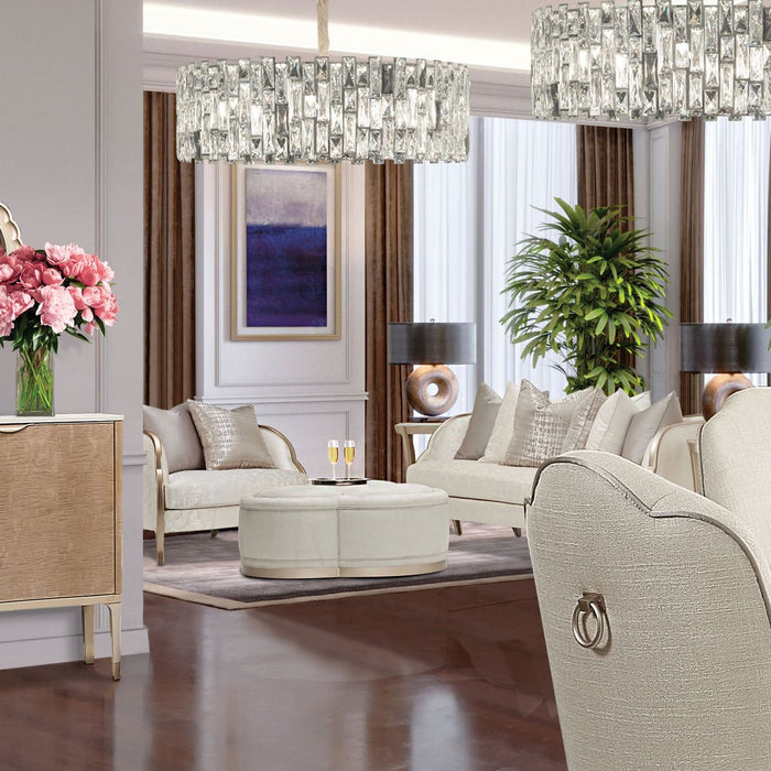 AICO Malibu Crest Chair & A Half in Chardonnay