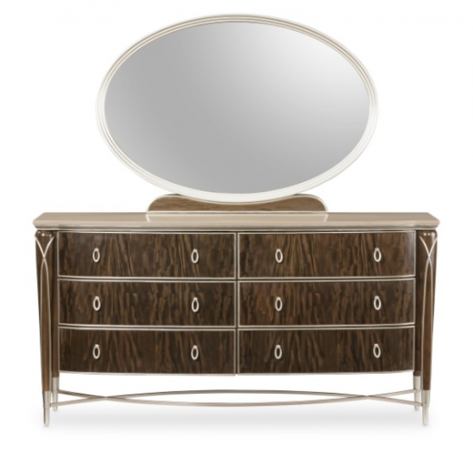 AICO Villa Cherie Dresser in Hazelnut