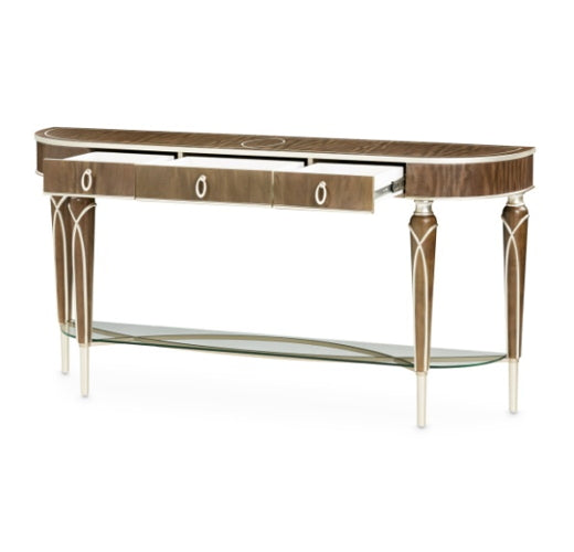 AICO Villa Cherie Console Table in Hazelnut