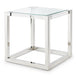 AICO Furniture State St. Square End Table in Stainless Steel N9016302S-13 image