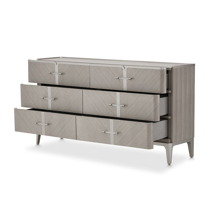 AICO Lanterna Dresser in Silver Mist