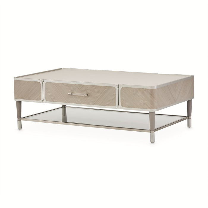 AICO Lanterna Cocktail Table in Silver Mist