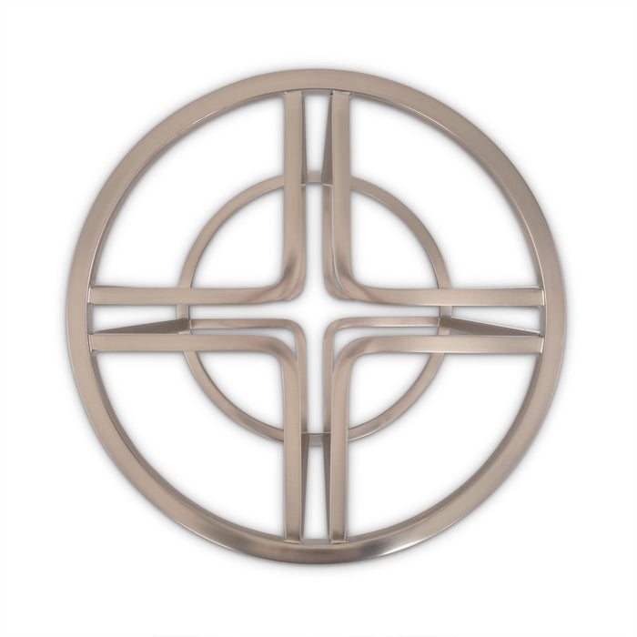 AICO Lanterna Chairside Table in Silver Mist