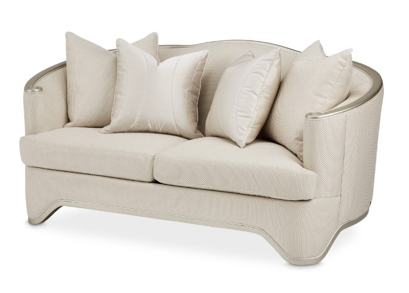Aico London Place Loveseat in Light Champagne image