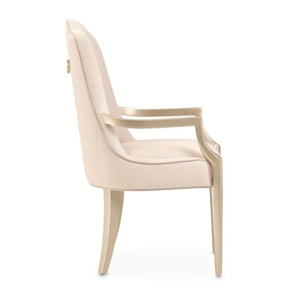 AICO Malibu Crest Arm Chair in Chardonnay (Set of 2)